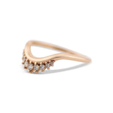 14K Rose Gold 0.16 Ct Graduated Diamond Band
