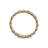 14K Yellow Gold 0.17 Ct Diamond Link Band