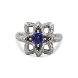 10K White Gold Tanzanite And Diamond Ring