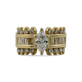 Marquise diamond statement mounting