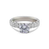 14K White Gold 0.87 Ct Diamond Engagement Mounting