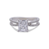 14K White Gold 0.40 Ct Diamond Split Shank Mounting