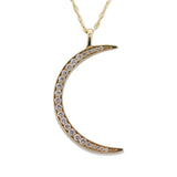 Diamond Crescent Moon Pendant