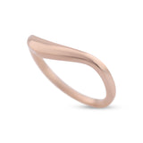 14K Rose Gold Curved Contour Band