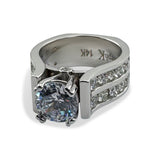 Two Row Channel Engagement Ring
