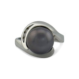 Tahitian Pearl Diamond Ring