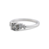 14K White Gold Salt And Pepper Diamond Ring