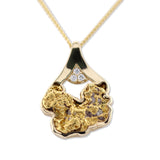 Gold Nugget Diamond Pendant
