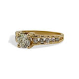 Cathedral Diamond Engagement Ring