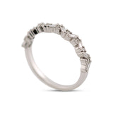 14K White Gold 0.35 Ct Baguette Diamond Band