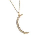Diamond Crescent Moon Pendant