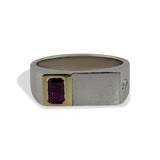 Ruby Square Top Men’s Ring