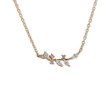 14K Yellow Gold 0.15 Ct Diamond Smile Necklace