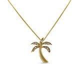 Palm Tree Diamond Slide Pendant