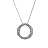 Diamond O Pendant Necklace
