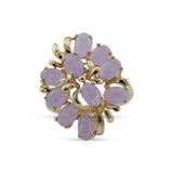 14K Yellow Gold Lavender Chalcedony Ring