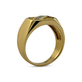Gold Nugget Diamond Mens Ring