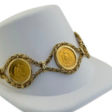 Gold Pesos Coin Bracelet
