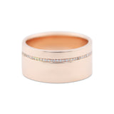 14K Rose Gold Diamond Cigar Band
