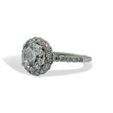 Round Halo Engagement Ring Mounting