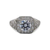 Art Deco Halo Ring Mounting