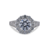 Large Halo Engagement Ring Mounting