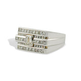Emerald Diamond Multi-Row Band
