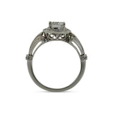 Fancy Halo Engagement Ring Mounting