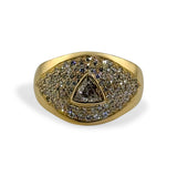 Domed trillian diamond mens ring