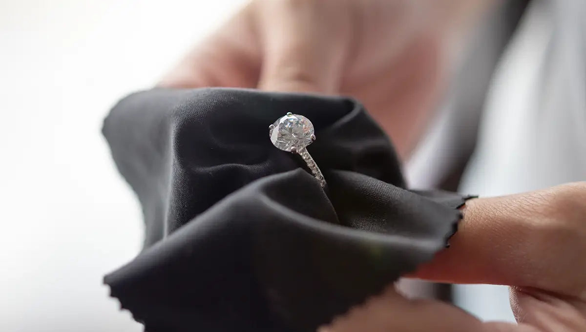 a diamond ring being cleaned at JosephK Jewelers in Westside Portland, Oregon