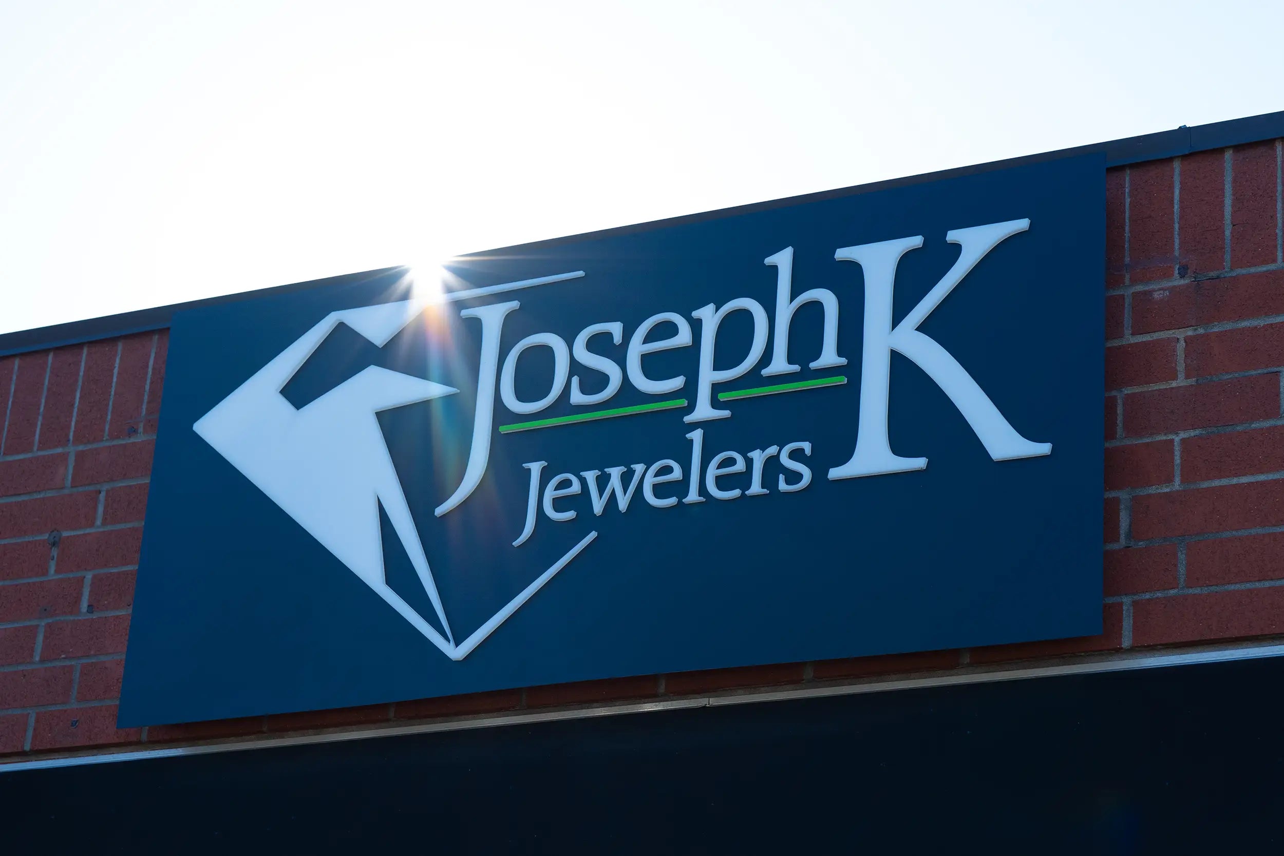 Joseph K Jewelers store sign in Westside Portland, Oregon