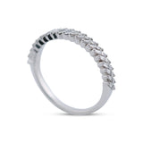 14K White Gold 0.40 Ct Baguette Diamond Band