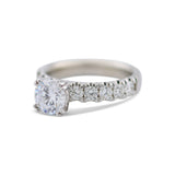 14K White Gold 0.87 Ct Diamond Engagement Mounting