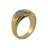 Domed trillian diamond mens ring