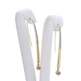14K Yellow Gold .50 Ct Diamond Drop Earrings