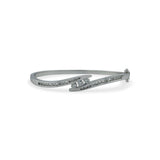 Three-Stone Diamond Hinge Bangle