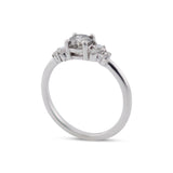 14K White Gold Salt And Pepper Diamond Ring