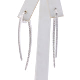 14K White Gold 1.00 Ct Inside Out Hoops