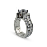 Two Row Channel Engagement Ring