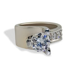 Wide Band Diamond Ring
