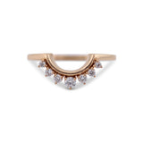 14K Rose Gold 0.20 Ct Diamond Curved Band
