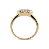14K Yellow Gold Marquise East West Solitaire Ring