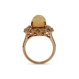 Ornate Opal Halo Ring