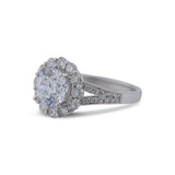 Large Halo Engagement Ring Mounting