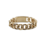 14K Yellow Gold 0.17 Ct Diamond Link Band