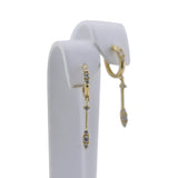 Diamond Mini Hoop Dangle Earrings