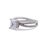 14K White Gold 0.40 Ct Diamond Split Shank Mounting