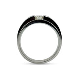 Emerald Cut Men's Diamond Band