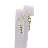 Diamond Mini Hoop Drop Earrings
