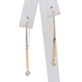 14K Yellow Gold .50 Ct Diamond Drop Earrings